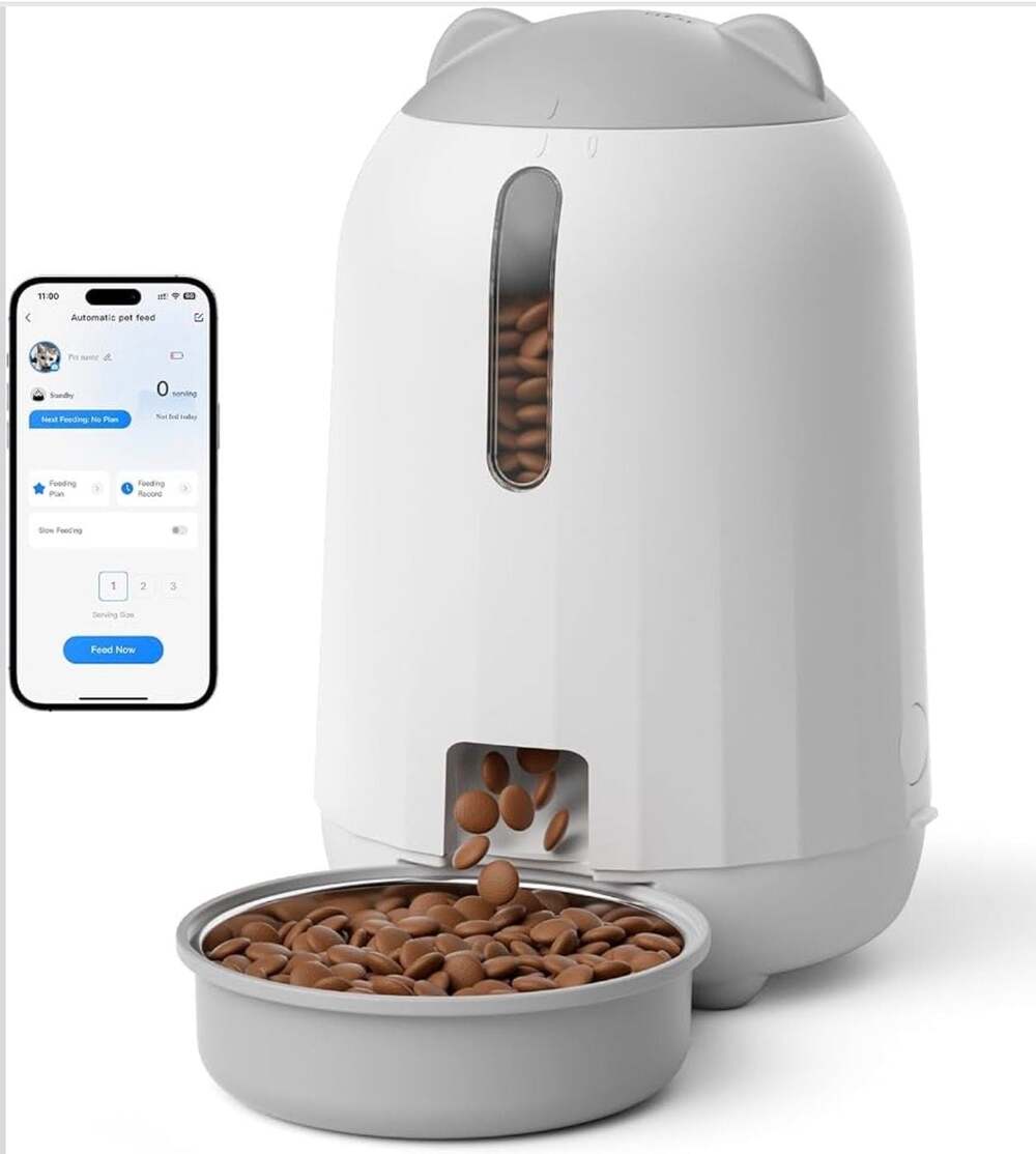 PAPIFEED 3L Automatic WiFi Smart Cat and Dog Food Feeder with App Control